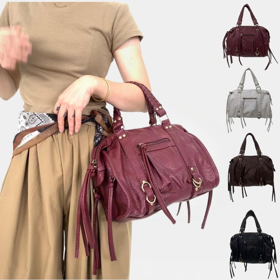 Interior Design Vintage Style - Bolso retro para mujer estilo motociclista,