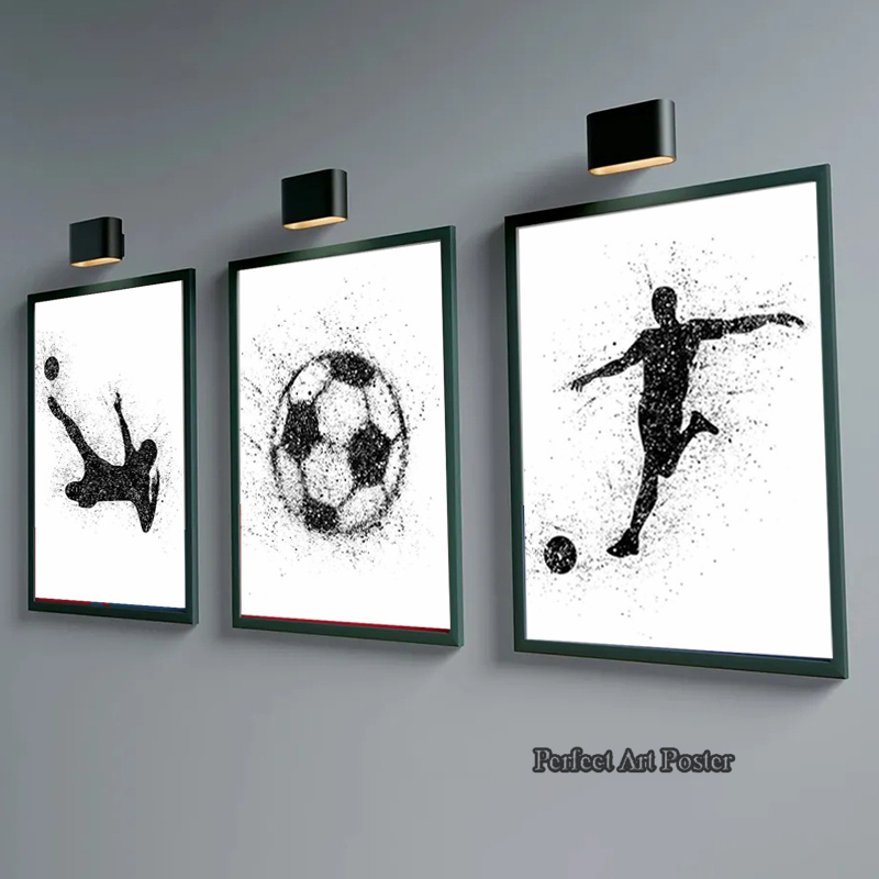Interior Design Sketch - Acuarela fútbol hombre jugando fútbol deporte
