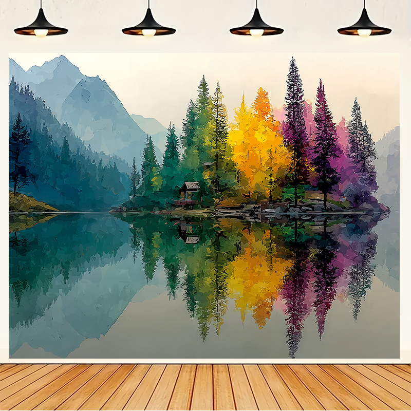 Mural de pared colorido de bos - Interior Design Hd reseña y precio