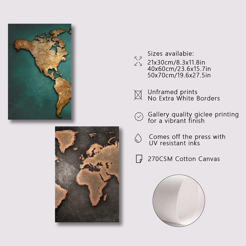 Mapa del mundo Retro 3 unids/s - Interior Design Sketch reseña y precio