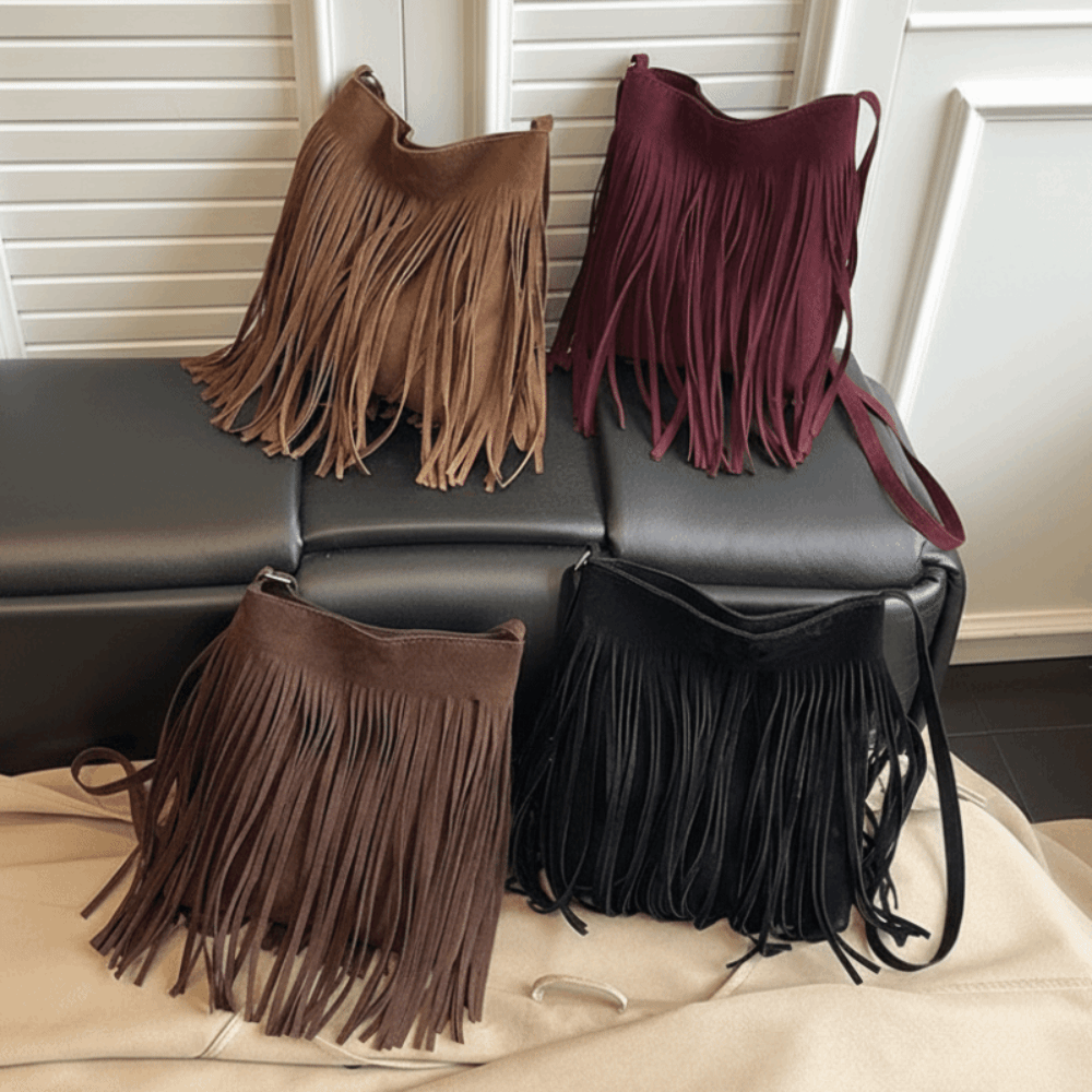 Bolso Bandolera Retro con Borl - Interior Design Vintage Style reseña y precio