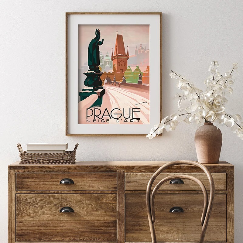 Póster Retro de viaje, pintura - Interior Design Sketch reseña y precio
