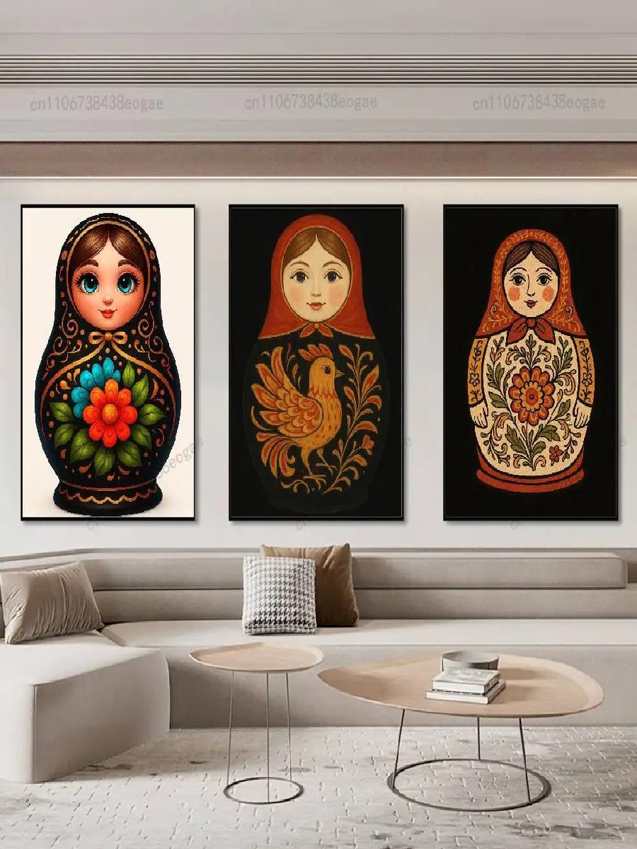 Póster de arte ruso de muñecas - Interior Design Hd reseña y precio