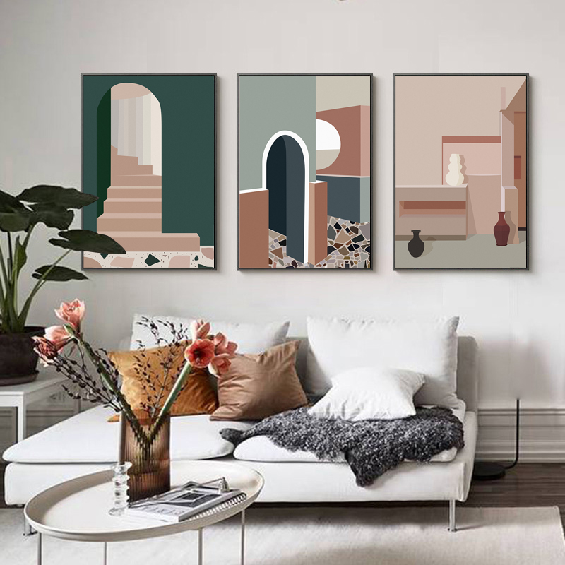Retro Morandi edificio lienzo  - Interior Design Build reseña y precio